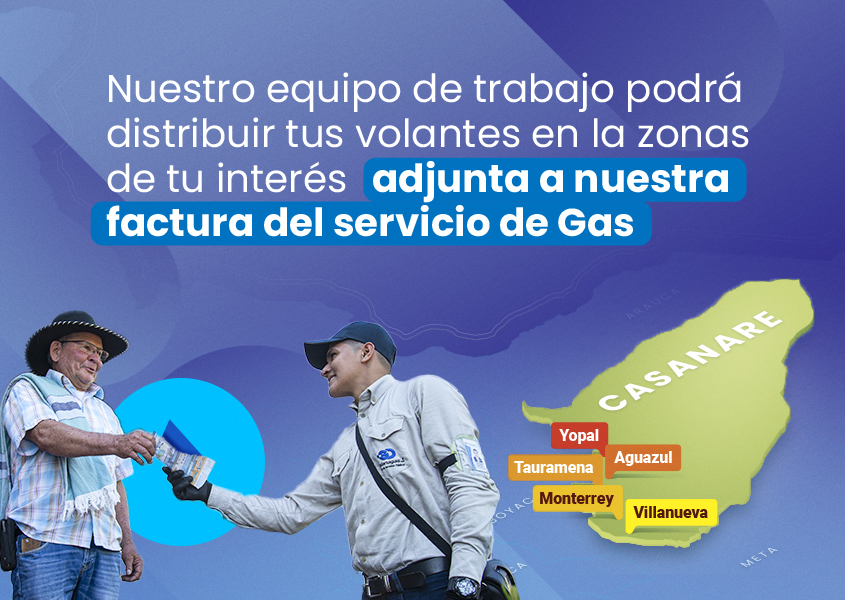 distribucion de volantes con Cusiangas