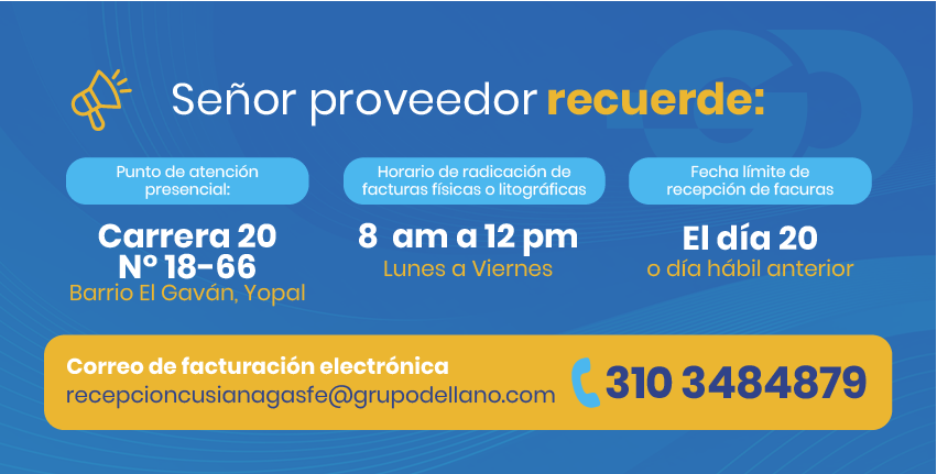 Protocolo de comunicación proveedores Cusiangas