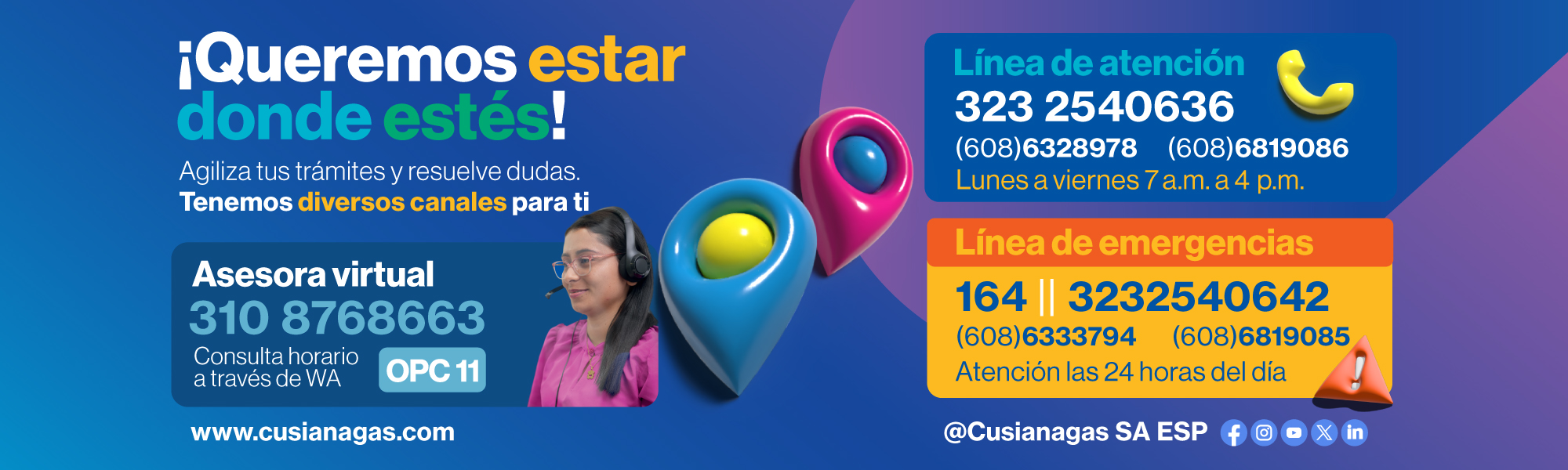 conoce nuestros canales de atención